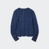 Pointelle-cardigan for damer | Trykt