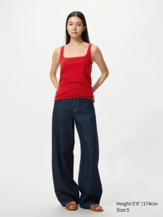 Pointelle-tanktop for kvinner