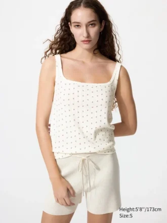 Pointelle-tanktop for kvinner | Trykk
