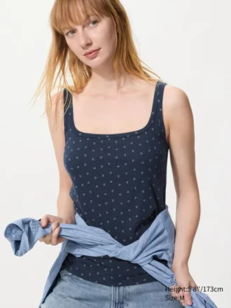 Pointelle-tanktop for kvinner | Trykk