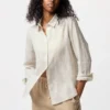 Premium Linen-skjorte for kvinner | Stripet