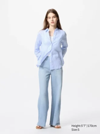 Premium Linen-skjorte for kvinner | Stripet