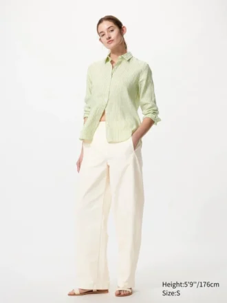 Premium Linen-skjorte for kvinner | Stripet