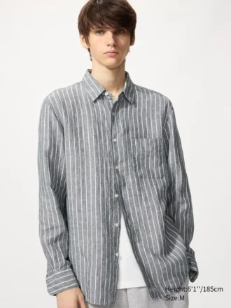 Premium Linen-skjorte for menn | Stripet
