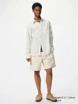 Premium Linen-skjorte for menn | Stripet