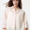 Premium Linen-skjorte med skipperkrage for kvinner