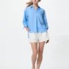 Premium Linen-skjorte med skipperkrage for kvinner