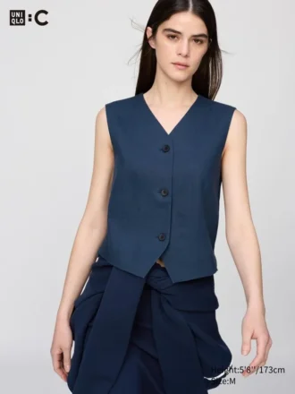 Premium Linen vester for kvinner