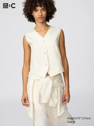 Premium Linen vester for kvinner