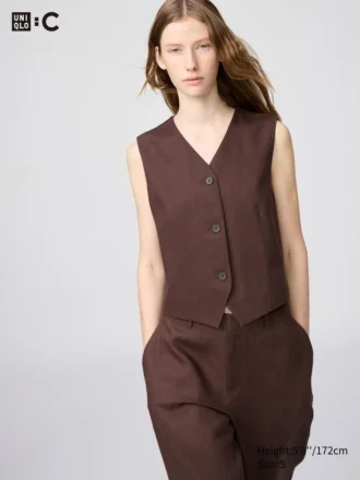 Premium Linen vester for kvinner