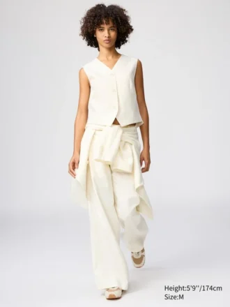 Premium Linen vester for kvinner