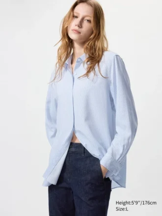 Rayonbluse for kvinner | Stripet