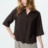 Rayonbluse med skipperkrage for damer | 3/4-ermer