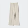 Rett bukser i crepe jersey for damer