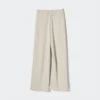 Rett bukser i crepe jersey for damer