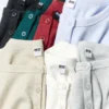 Ribbet Henley-T-skjorte for kvinner