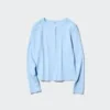 Ribbet Henley-T-skjorte for kvinner