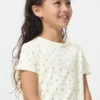 Ribbet T-skjorte for barn | Blomst