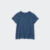 Ribbet T-skjorte for barn | Blomst
