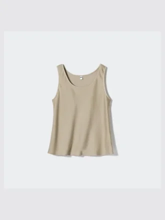 Satinbluse for kvinner | Ermeløs