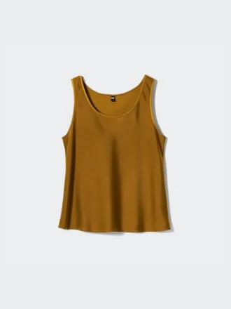 Satinbluse for kvinner | Ermeløs