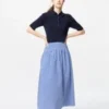 Seersucker-skjørt med volum for kvinner | Gingham