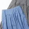 Seersucker-skjørt med volum for kvinner | Gingham