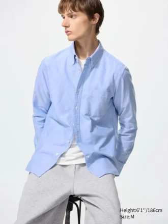 Slim fit Oxford-skjorte for menn