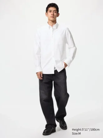 Slim fit Oxford-skjorte for menn