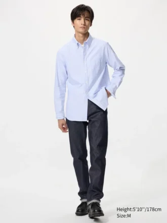 Slim fit Oxford-skjorter for menn | Stripet
