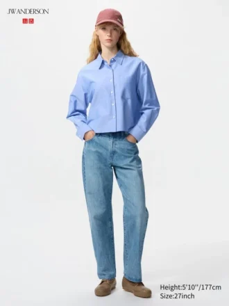 Straight jeans for kvinner