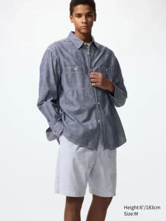Stretch Easy-shorts for menn | Seersucker | 8″