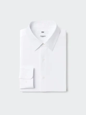 Super Non-Iron Jersey Slim-skjorte for menn | Vanlig krage