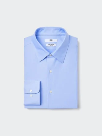 Super Non-Iron Jersey Slim-skjorte for menn | Vanlig krage