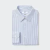 Super Non-Iron Jersey Slim-skjorte for menn | Vanlig krage | Stripet
