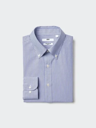 Super Non-Iron Slim-skjorte for menn | Button-down-krage | Stripet