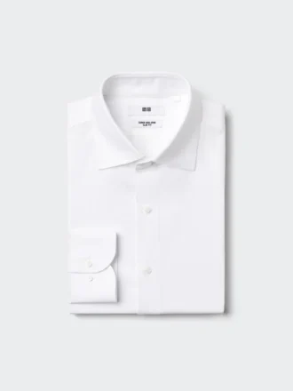 Super Non-Iron Slim-skjorte for menn | Spredt krage