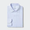 Super Non-Iron Slim-skjorte for menn | Spredt krage | Stripet