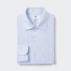 Super Non-Iron Slim-skjorte for menn | Spredt krage | Stripet