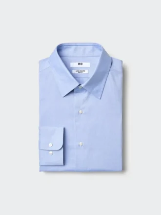 Super Non-Iron Slim-skjorte for menn | Vanlig krage