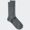Supima® Cotton-bomullsblanding, brede ribbestrikkede sokker for menn