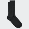 Supima® Cotton-bomullsblanding, brede ribbestrikkede sokker for menn