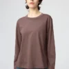 Supima Cotton-T-skjorte for kvinner | Langermede trøyer