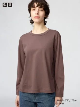 Supima Cotton-T-skjorte for kvinner | Langermede trøyer