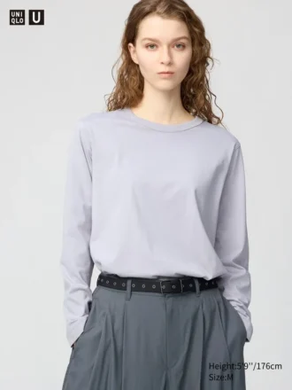 Supima Cotton-T-skjorte for kvinner | Langermede trøyer