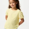 T-skjorte med puffer-ermer for barn | Shirring