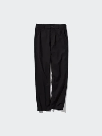 Tapered bukser i lin og bomull for kvinner | Tall
