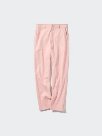 Tapered bukser i lin og bomull for kvinner | Tall
