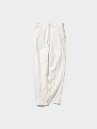 Tapered bukser i lin og bomull for kvinner | Tall