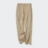 Tapered bukser i lin og bomull for kvinner | Tall